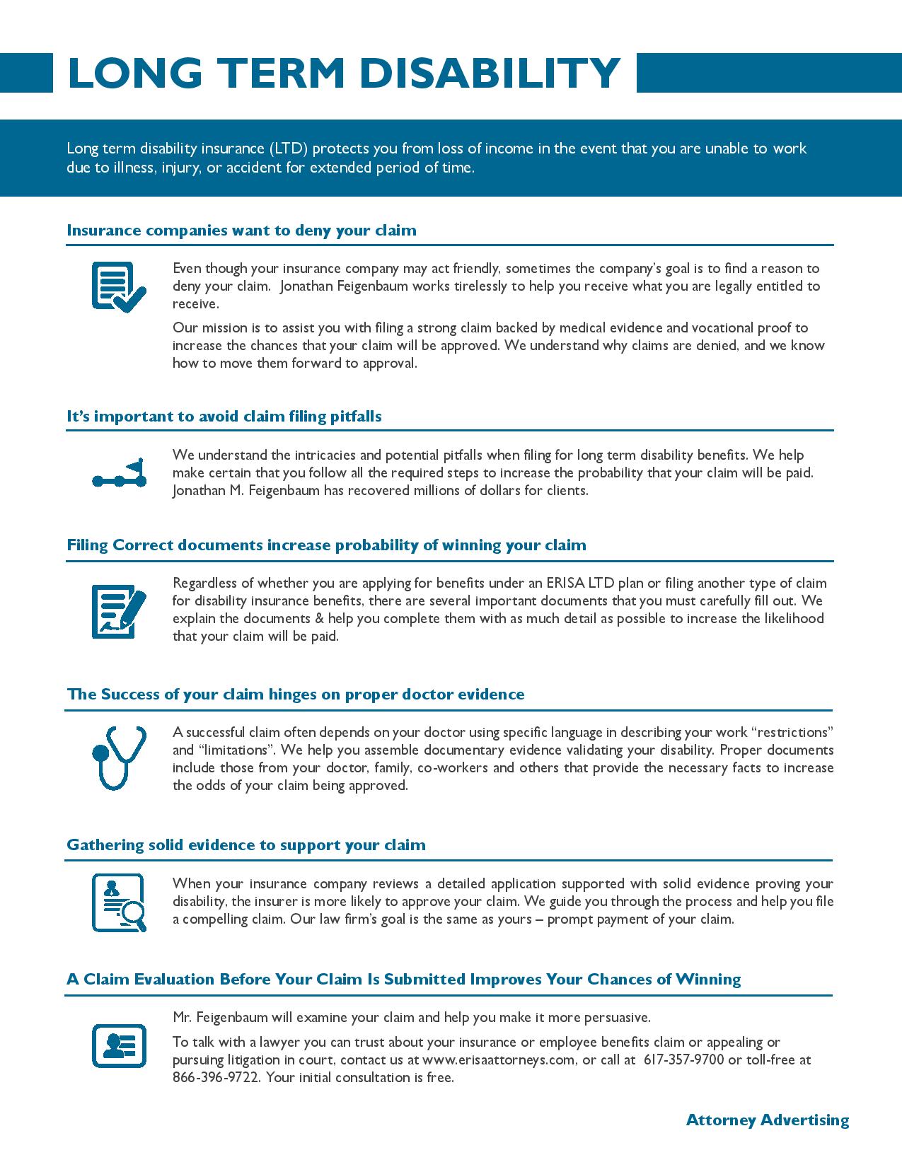 erisa long term disability lawyer in boston ltd disability fact sheet